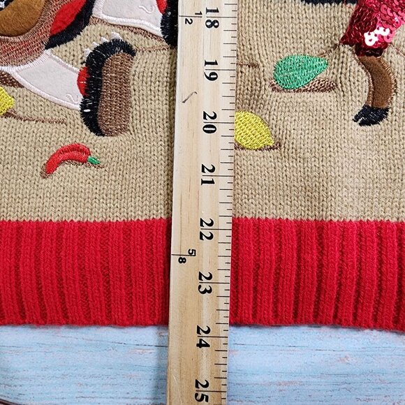 Holiday Time Feliz Navidad Christmas Sweater S/CH 4-6 Black Knit With Festive Sa - Picture 11 of 11